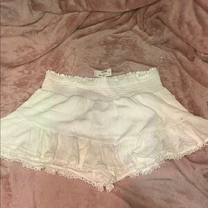Aeropostale White Smocked Shorts